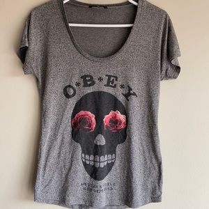 Obey Floral Skull shirt